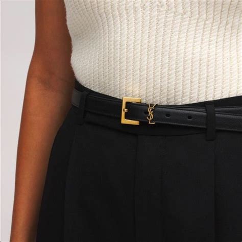 brown belt ysl|ysl belt women's outfit.